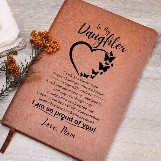 To My Daughter Leather Journal