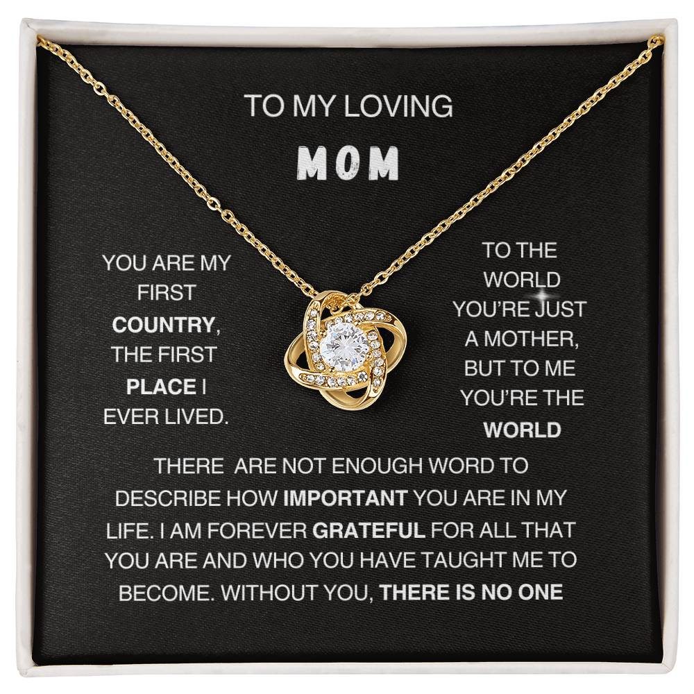 To My Loving Mom | Love Knot Necklace