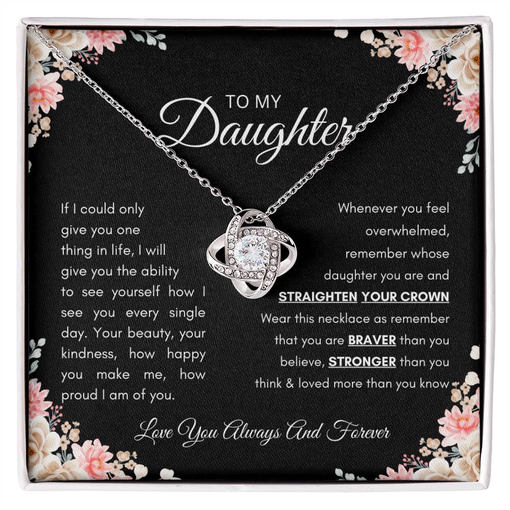 To My Beautiful Daughter - Love Knot Necklace