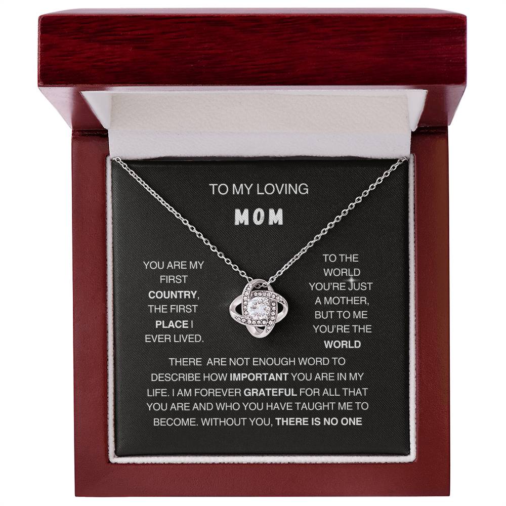 To My Loving Mom | Love Knot Necklace