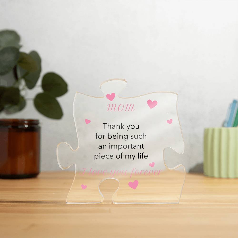 Mom - Printed Acrylic Puzzle Plaque