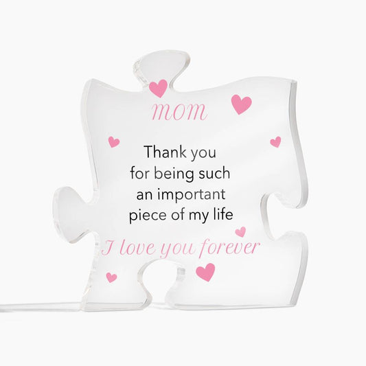 Mom - Printed Acrylic Puzzle Plaque