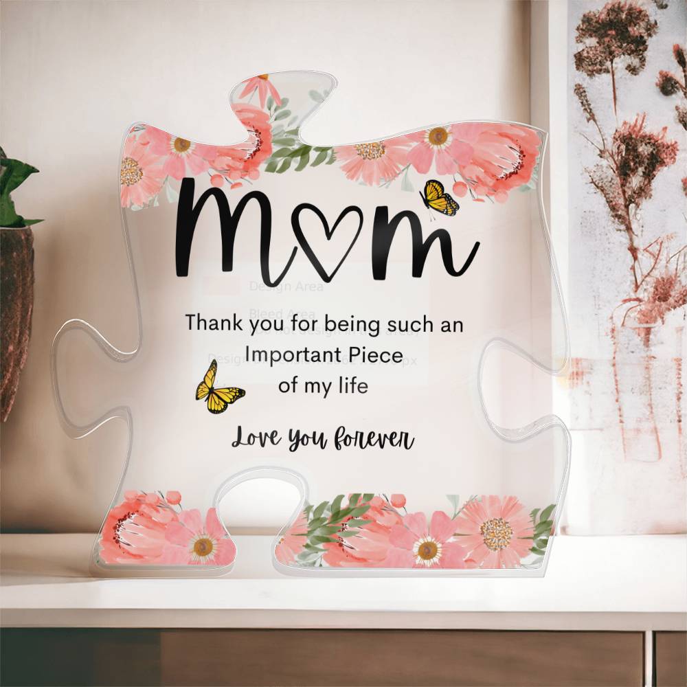 Mom Acrylic Puzzle Plaque