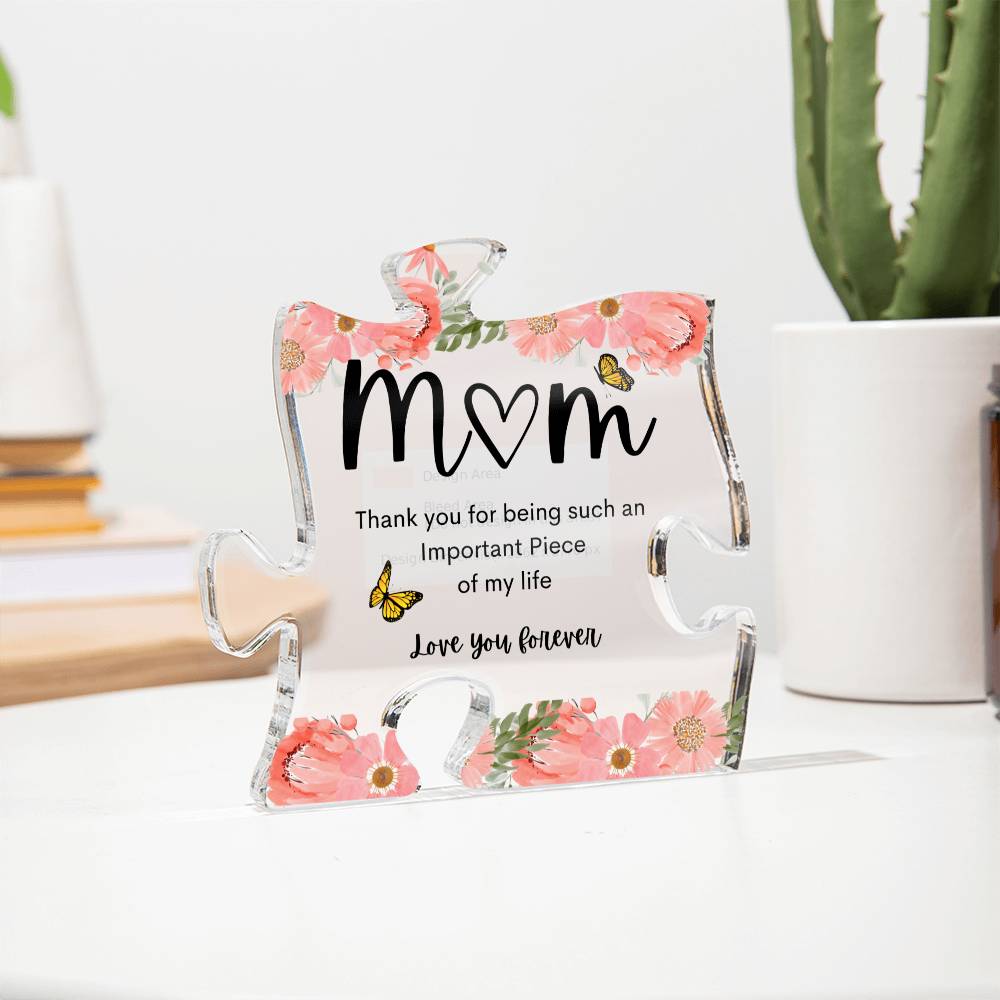 Mom Acrylic Puzzle Plaque